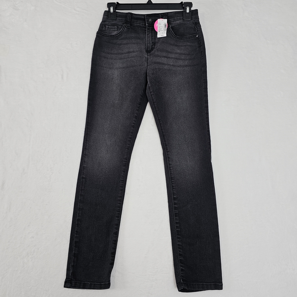 Children’s Place Girls Skinny Jeans Size 12 Nimbus Wash Black NEW Denim